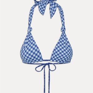 Frankie’s bikinis kealy reversible halter bikini top